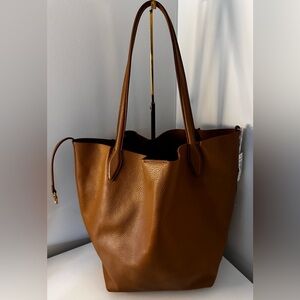 Madewell The Soft Grain Shopper - Brown leather